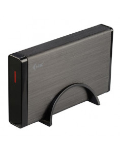 i-tec MYSAFE35U401 contenitore di unità di archiviazione Custodia per Disco Rigido (HDD) Nero, Metallico 3.5"