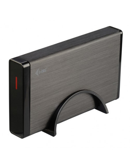 i-tec MYSAFE35U401 contenitore di unità di archiviazione Custodia per Disco Rigido (HDD) Nero, Metallico 3.5"