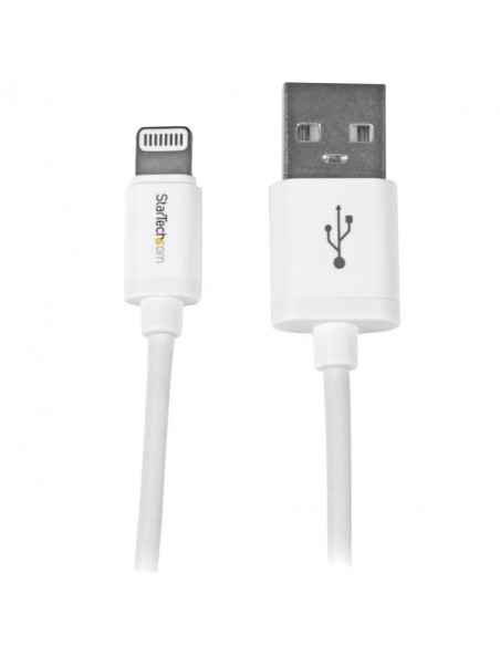StarTech.com Cavo Connettore Lightning 8-pin Apple a USB di tipo Slim per iPhone / iPod / iPad da 1m - Bianco