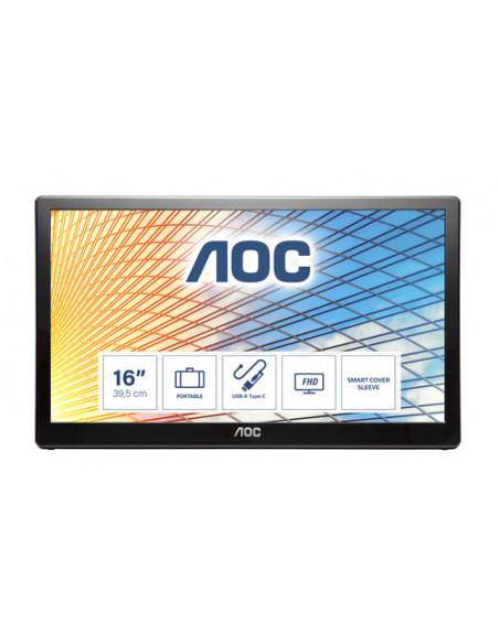 AOC 59 Series E1659FWU LED display 39,6 cm (15.6") 1366 x 768 Pixel Nero