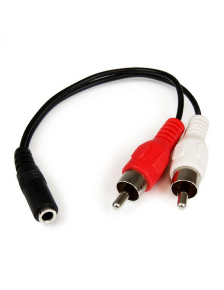 StarTech.com Cavo Adattatore Audio Stereo con presa mini Jack Femmina da 3,5mm a 2 RCA Maschio da 15cm