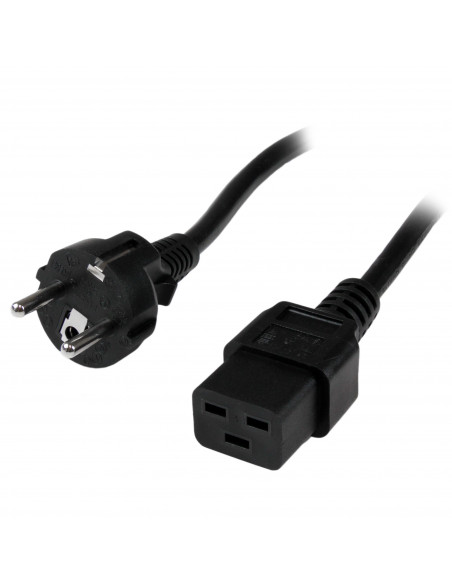 StarTech.com Cavo di Alimentazione per Notebook da 2m Cavo Elettrico AC di Ricambio per Alimentatori Laptop da Spina EU a C19, 1