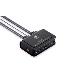 LevelOne KVM-0290 switch per keyboard-video-mouse (kvm) Nero, Grigio