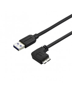 StarTech.com Cavo USB 3.0 Tipo A a Micro B slim - Connettore USB3.0 A a Micro B slim ad angolo destro Gen 1 (5 Gbps) - 50cm