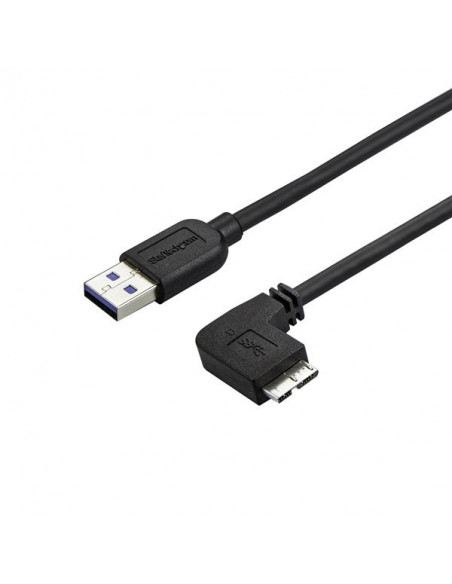 StarTech.com Cavo USB 3.0 Tipo A a Micro B slim - Connettore USB3.0 A a Micro B slim ad angolo destro Gen 1 (5 Gbps) - 50cm