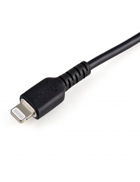 StarTech.com Cavo da USB-A a Lightning da 30cm nero - Robusto e resistente cavo di alimentazione/sincronizzazione in fibra arami