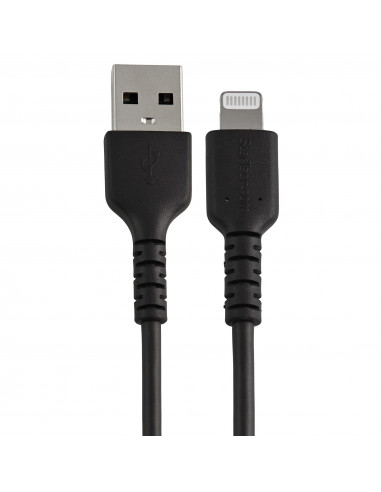 StarTech.com Cavo da USB-A a Lightning da 30cm nero - Robusto e resistente cavo di alimentazione/sincronizzazione in fibra arami