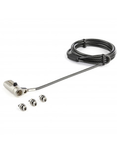 StarTech.com Cavo di sicurezza universale a combinazione per computer portatile da 2m - 3 in 1 - Lucchetto di sicurezza con comb