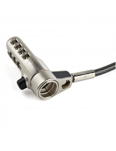 StarTech.com Cavo di sicurezza universale a combinazione per computer portatile da 2m - 3 in 1 - Lucchetto di sicurezza con comb