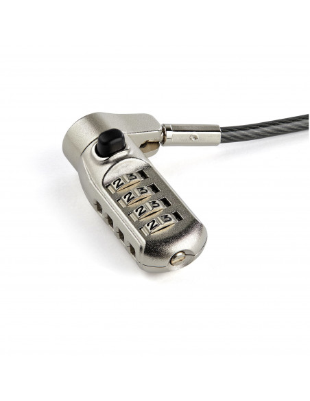 StarTech.com Cavo di sicurezza universale a combinazione per computer portatile da 2m - 3 in 1 - Lucchetto di sicurezza con comb