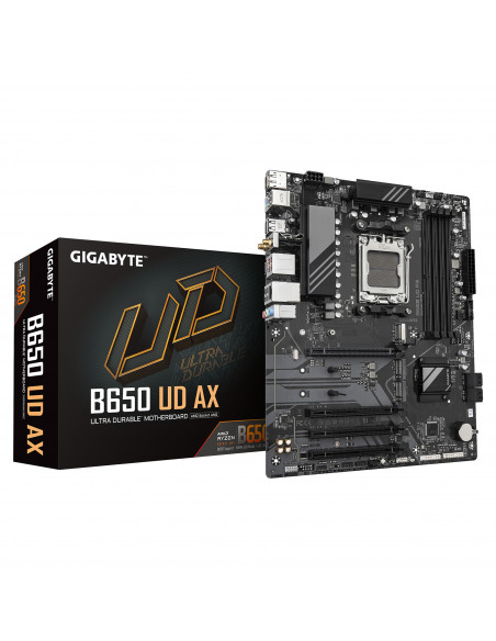 GIGABYTE B650 UD AX Scheda Madre - Supporta CPU AMD Ryzen Serie 9000, VRM a 6+2+2 fasi, fino a 7600MHz DDR5 (OC), 1x PCIe 5.0 + 