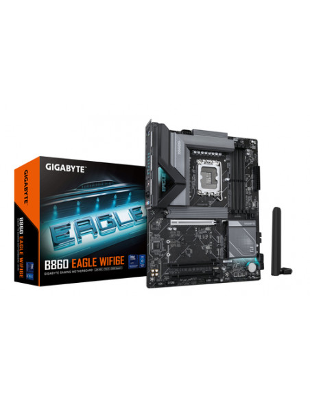 GIGABYTE B860 EAGLE WIFI6E Scheda madre - CPU Intel Core Ultra, VRM a 12+1+2+1 fasi, fino a 9066MHz DDR5, 1xPCIe 5.0 + 2xPCIe 4.