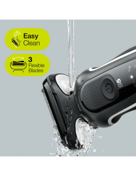 Braun Series 5 51-W1600s Rasoio Nero, Bianco