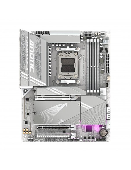 GIGABYTE X870 AORUS ELITE WIFI7 ICE Scheda Madre - Supporta CPU AMD Ryzen 9000, 16+2+2 fasi VRM digitale, fino a 8200MHz DDR5 (O