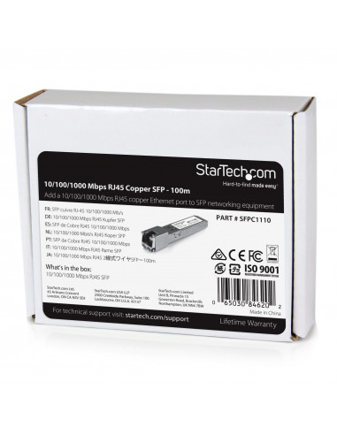 StarTech.com Cisco SFP-GE-T Compatibile - Modulo ricetrasmettitore SFP - 1000BASE-T