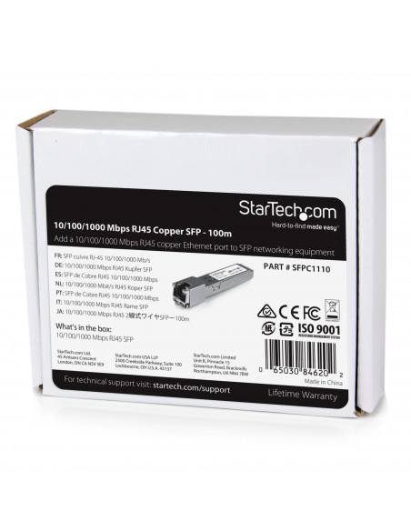 StarTech.com Cisco SFP-GE-T Compatibile - Modulo ricetrasmettitore SFP - 1000BASE-T