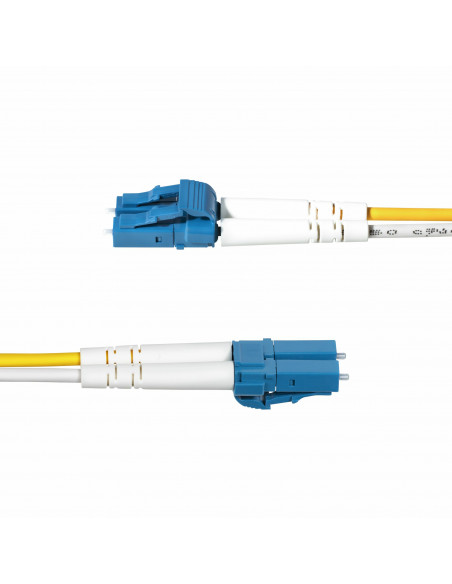 StarTech.com Cavo in fibra ottica duplex monomodale OS2 da LC a LC (UPC) da 2m, 9/125µm, 100G, Insensibile alla piegatura, Bass