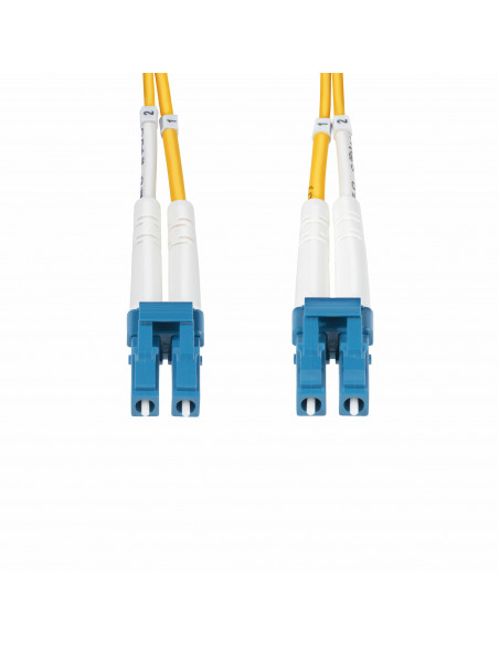 StarTech.com Cavo in fibra ottica duplex monomodale OS2 da LC a LC (UPC) da 5m, 9/125µm, 100G, Insensibile alla piegatura, Bass
