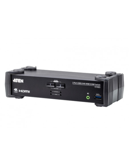 ATEN Switch USB 3.0 4K HDMI KVMP™ a 2 porte con Modalità mixer audio