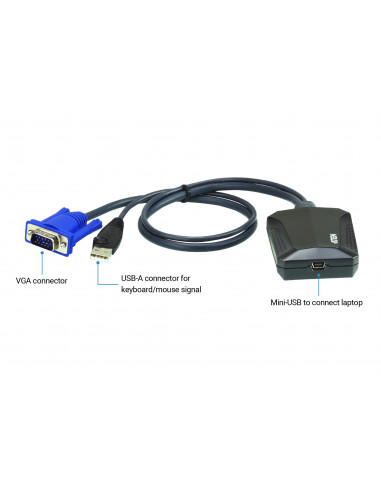 ATEN Adattatore crash cart console KVM USB per laptop