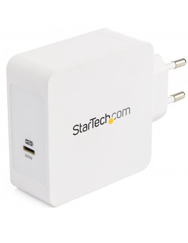 StarTech.com Caricatore USB C da parete - Alimentatore USB C per laptop 60W PD - Cavo da 2 m - Adattatore di alimentazione unive