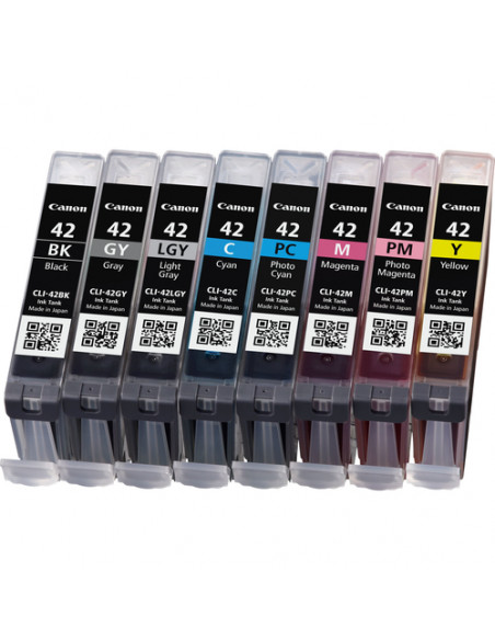 Canon 8 Cartucce d'inchiostro Multipack CLI-42 BK/GY/LGY/C/M/Y/PC/PM