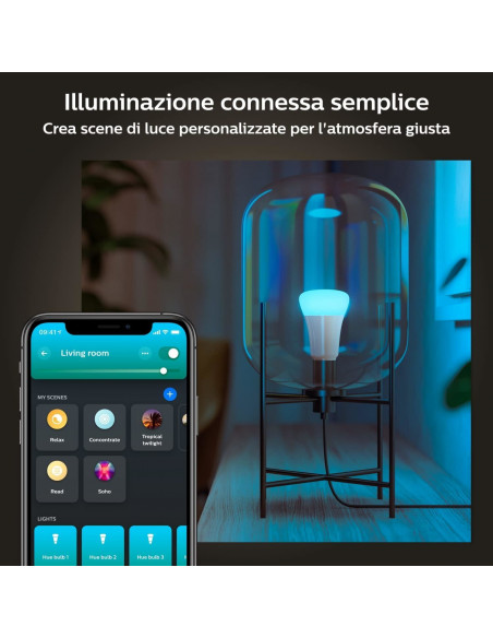 Philips Hue White and Color ambiance Lampadina Smart E27 75 W