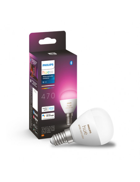 Philips Hue White and Color ambiance Sferetta - lampadina connessa E14