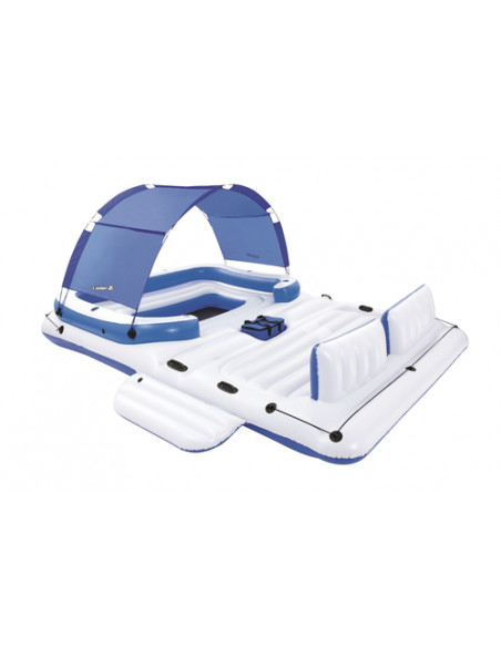 Bestway 43105 galleggiante da piscina e da spiaggia Blu, Bianco Fantasia Vinile Isola galleggiante