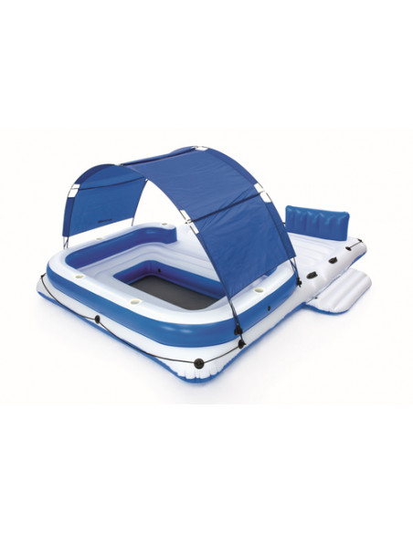 Bestway 43105 galleggiante da piscina e da spiaggia Blu, Bianco Fantasia Vinile Isola galleggiante