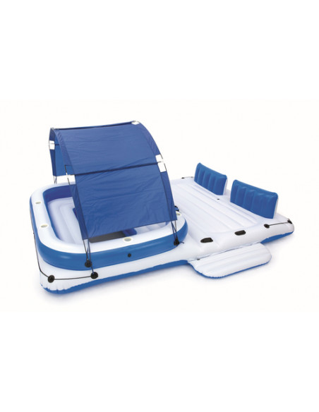 Bestway 43105 galleggiante da piscina e da spiaggia Blu, Bianco Fantasia Vinile Isola galleggiante