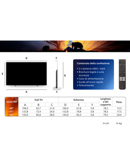 Philips 65OLED769/12 TV 165,1 cm (65") 4K Ultra HD Smart TV Wi-Fi Metallico