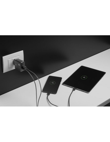 Cellularline Dual Super Fast Charger 25W - Samsung Caricabatterie da rete 2 porte USB e USB-C con tecnologia Super Fast Charging