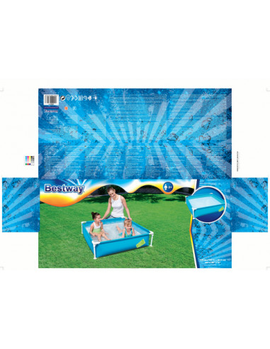 Bestway Steel Pro 56217 piscina fuori terra Piscina con bordi Piscina rettangolare 365 L Blu, Verde, Arancione