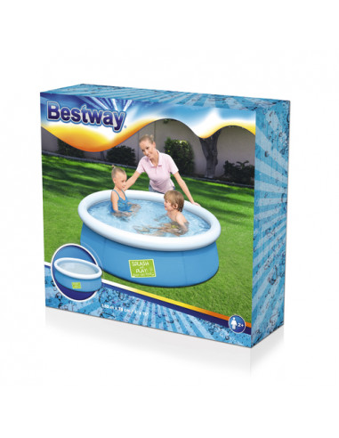 Bestway Fast Set 57241 piscina fuori terra Piscina gonfiabile Piscina rotonda 477 L Blu, Verde, Arancione