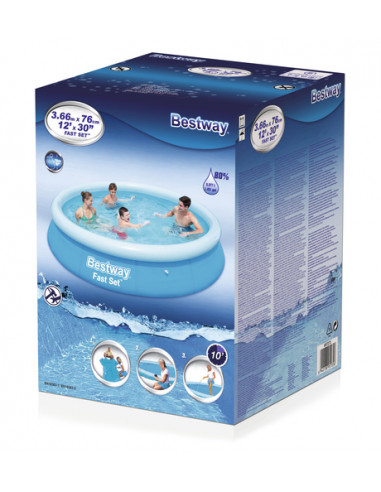 Bestway Fast Set 57273 piscina fuori terra Piscina gonfiabile Piscina rotonda 5377 L Blu