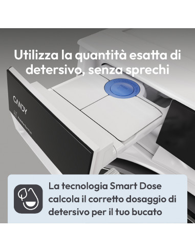 Candy BS 49B9-S lavatrice Caricamento frontale 9 kg 1400 Giri/min Nero, Bianco