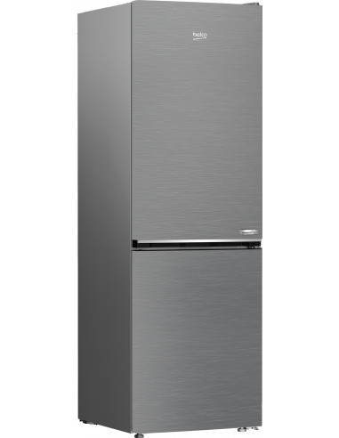 Beko Frigorifero Combi 1.80cm, Classe C, Total NF, Compressore ProSmart™Inverter, Metal Look, AeroFlow, HarvestFresh, 35 dBA