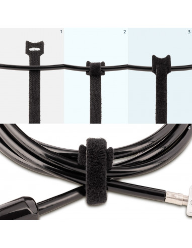 StarTech.com Fascette Fermacavi a Strappo da 15cm - Confezione da 50 pezzi - Nero - Fascette Riutilizzabili per Cablaggio con Oc