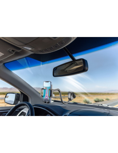 Cellularline Hug Flexi XL - Universal Supporto smartphone da auto con fissaggio a ventosa