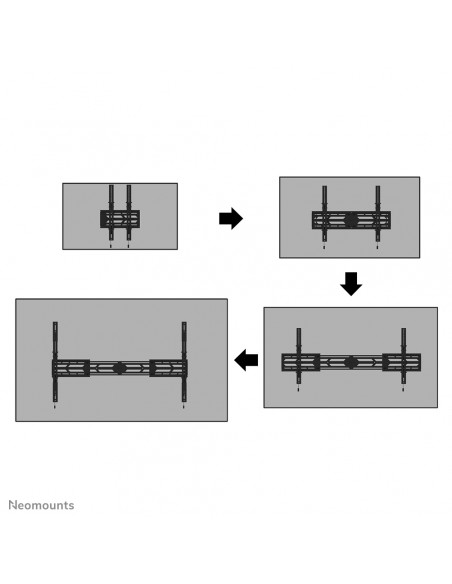 Neomounts WL35S-950BL19 Supporto a parete per TV pesanti 55-110" - inclinabile - bloccabile - orizzontale e verticale