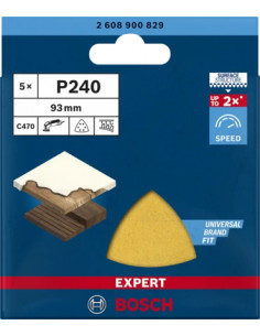 Bosch 2 608 900 829 fornitura per utensili rotanti per molatura/levigatura Legno Carta abrasiva 2