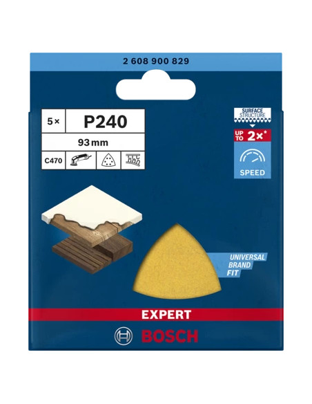 Bosch 2 608 900 829 fornitura per utensili rotanti per molatura/levigatura Legno Carta abrasiva