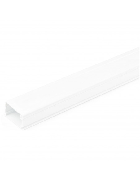 StarTech.com Canalina per la gestione dei cavi solida con nastro adesivo e coperchio, 29 mm P x 20mm H - 1,8m L , canaletta in P