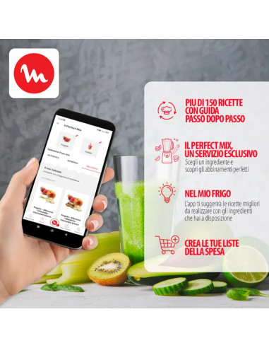 Moulinex LM871D Frullatore PerfectMix+ Silver con caraffa in vetro