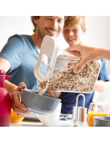 EMSA Optima Rettangolare Contenitore 2,2 L Trasparente, Bianco 1 pz