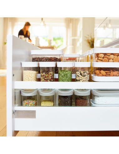 EMSA Optima Rettangolare Contenitore 2,2 L Trasparente, Bianco 1 pz