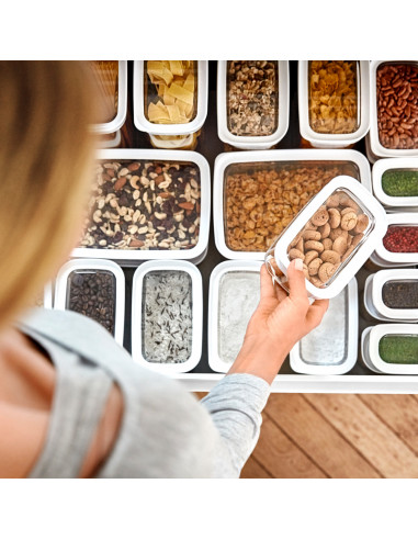 EMSA Optima Rettangolare Contenitore 2,2 L Trasparente, Bianco 1 pz