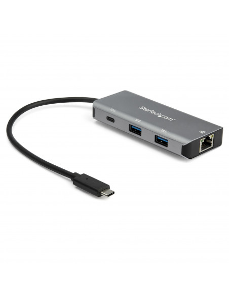 StarTech.com Hub USB-C a 3 porte con Gigabit Ethernet RJ45 GbE - 2x USB-A, 1x USB-type C - Adattatore SuperSpeed 10Gbps USB 3.2 