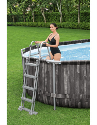 Bestway 5611R piscina fuori terra Piscina con bordi Piscina ovale 20241 L Legno